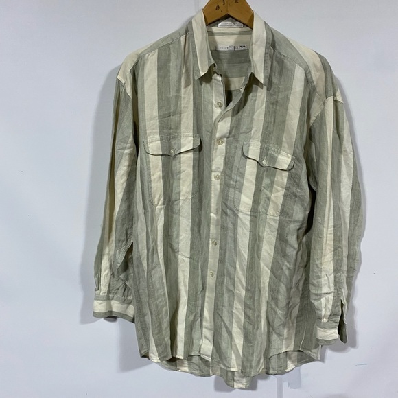 Perry Ellis button down linen shirt - Picture 1 of 7